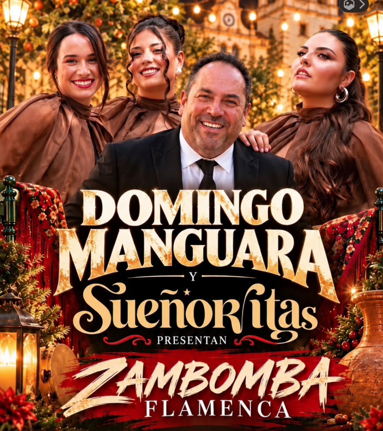 Cartel de Domingo de Manguara y Señoritas – Zambomba Flamenca