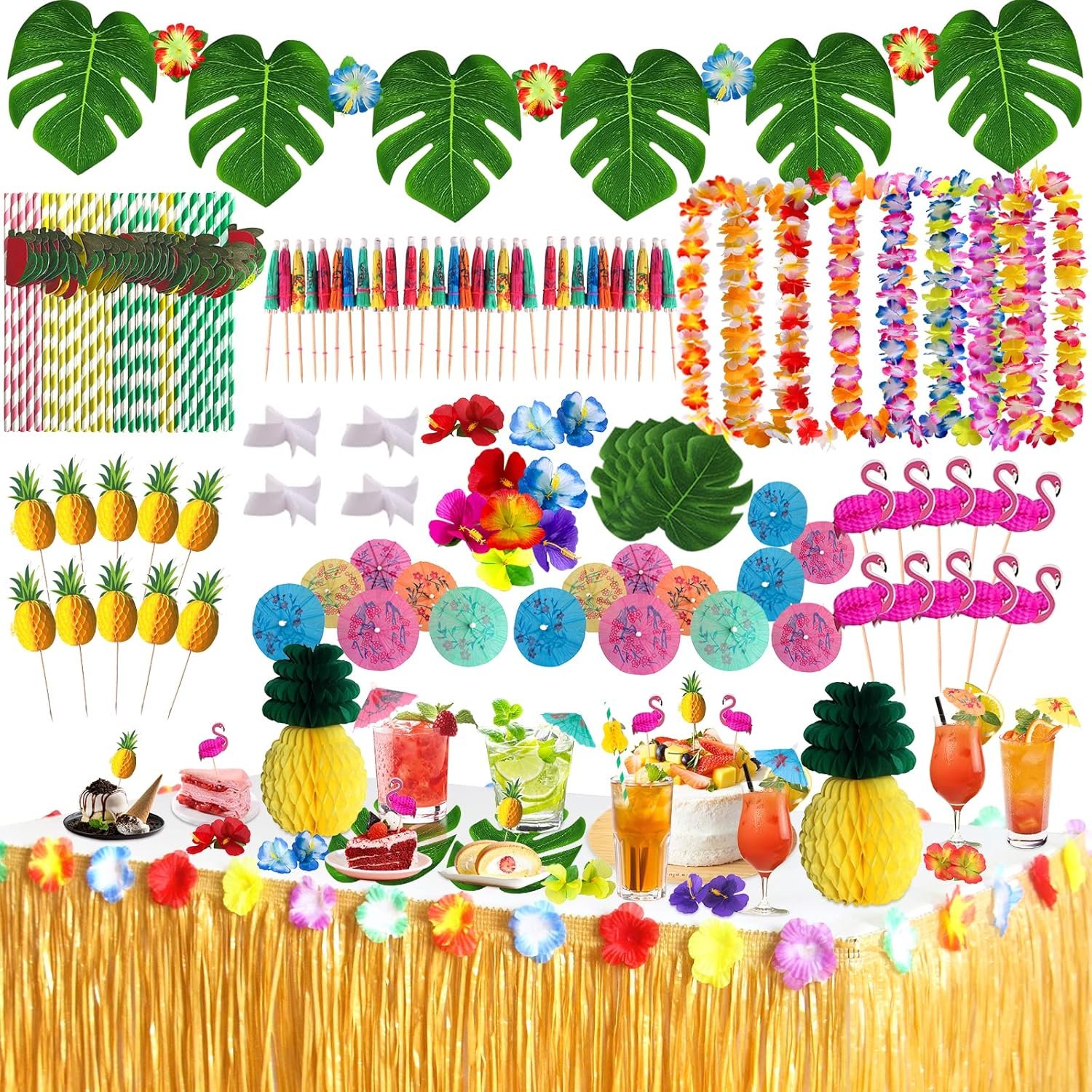 Kit de decoración hawaiana